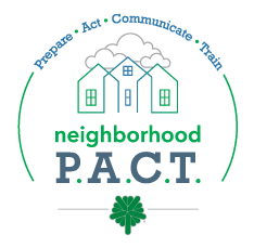 Neighborhood PACT Logo - Prepare. Act. Communicate. Train.